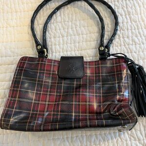 Patricia Nash Red and Black Plaid Shoulder Bag